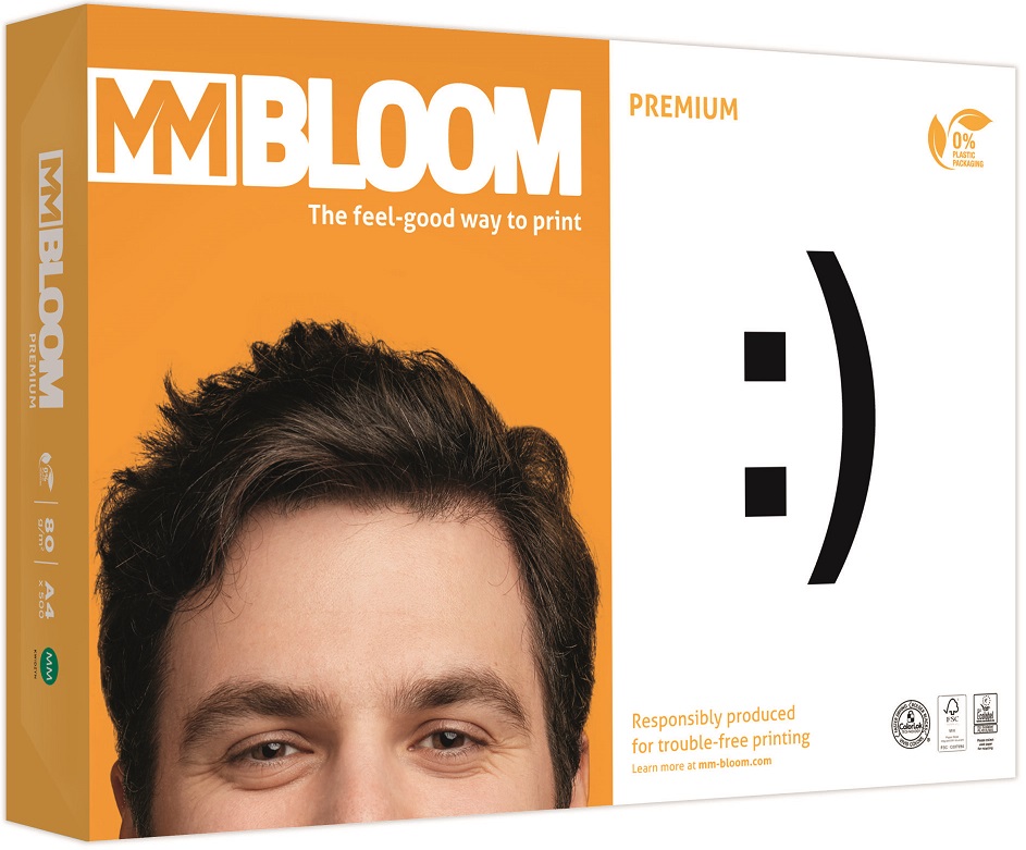 Папір офісний А4, 80г/м2, 500 арк, MM BLOOM Premium